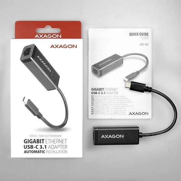AXAGON ADE-SRC Type-C USB3.1 – Gigabit Ethernet 10/100/1000 adapteriai