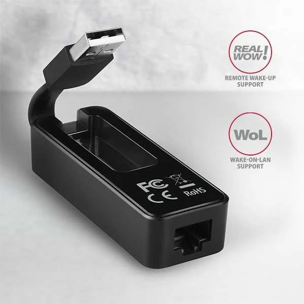 AXAGON ADE-XR Type-A USB2.0 – Fast Ethernet 10/100 adapteriai