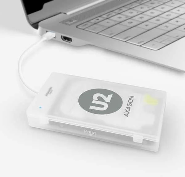AXAGON ADSA-1S USB2.0 - SATA HDD išorinis adapteris su 2,5 colio korpusu