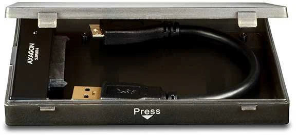 AXAGON ADSA-1S6 USB3.0 – SATA 6G UASP HDD išorinis adapteris, įsk. Byla