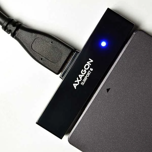 AXAGON ADSA-1S6 USB3.0 – SATA 6G UASP HDD išorinis adapteris, įsk. Byla