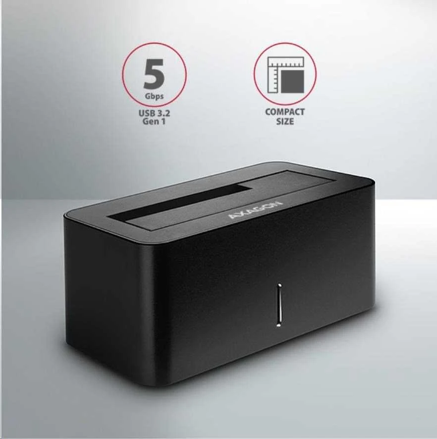 AXAGON | USB 3.0-1x SATA 6G HDD Dock Station, Juodas | ADSA-SN
