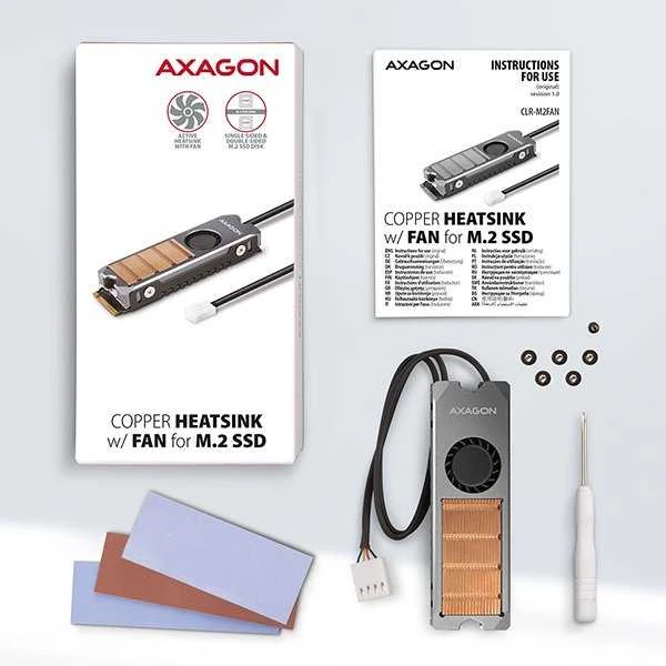 „AXAGON CLR-M2FAN“ aušintuvas M.2 2280 SSD diskui