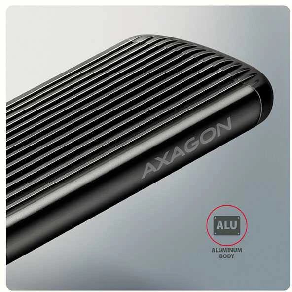 AXAGON M.2 SSD korpusas su aušinimo briaunomis