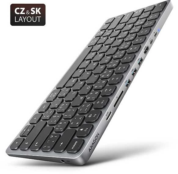 AXAGON HMC-KB-CS klaviatūra su šoninėmis jungtimis