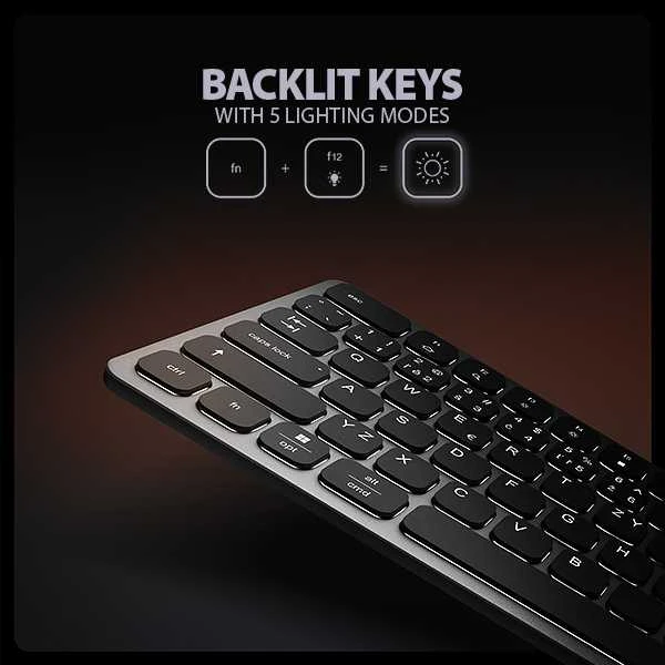 „Axagon HMC-KB-GE USB-C 5Gbps“ klaviatūra (DE) 9in1 šakotuvas