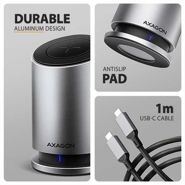 „AXAGON USB-C 10Gbps“ belaidis įkrovimo 9in1 šakotuvas | HMC-WL9