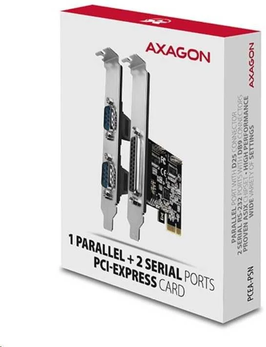 AXAGON PCI-Express kortelė su viena lygiagrečia ir dviem nuosekliosiomis jungtys 250 kbps | PCEA-PSN