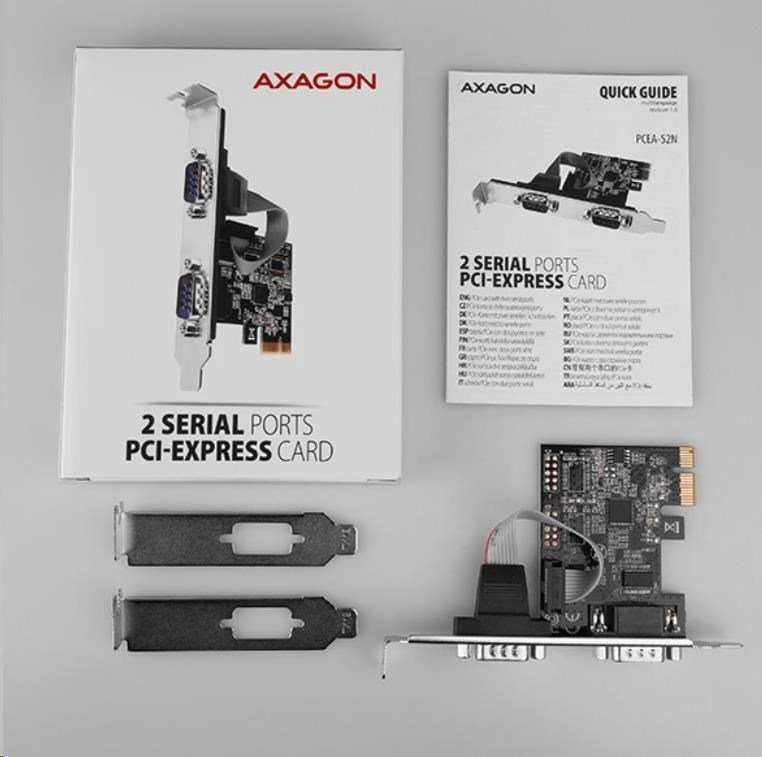 AXAGON PCI-Express kortele su dviem 250 kbps serijos jungtys | PCEA-S2N