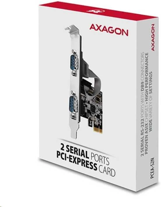 AXAGON PCI-Express kortele su dviem 250 kbps serijos jungtys | PCEA-S2N