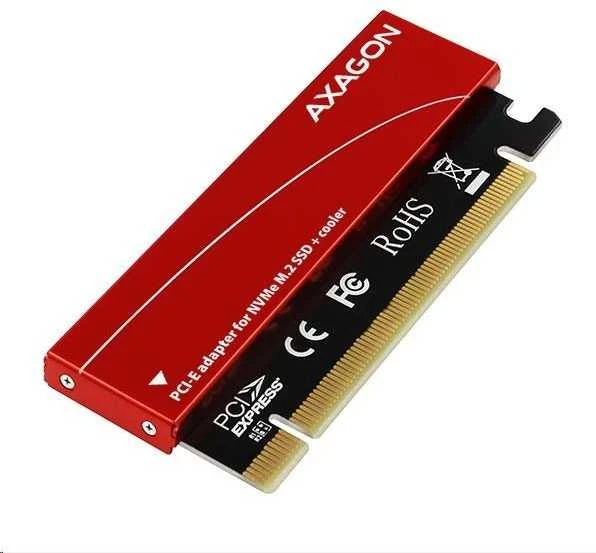 AXAGON PCEM2-S PCI-E 3.0 16x - M.2 SSD NVMe, iki 80mm SSD, žemo profilio, aušintuvas