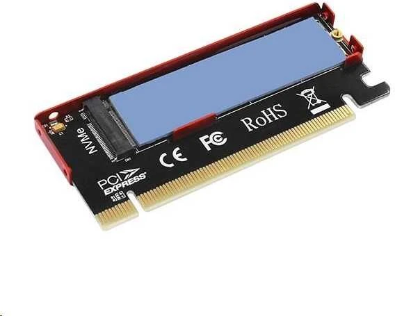 AXAGON PCEM2-S PCI-E 3.0 16x - M.2 SSD NVMe, iki 80mm SSD, žemo profilio, aušintuvas