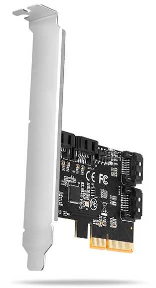 Axagon Keturių kanalų SATA III PCI-Express valdiklis su keturiais vidiniais SATA jungtys. Standartinis ir žemas profilis.