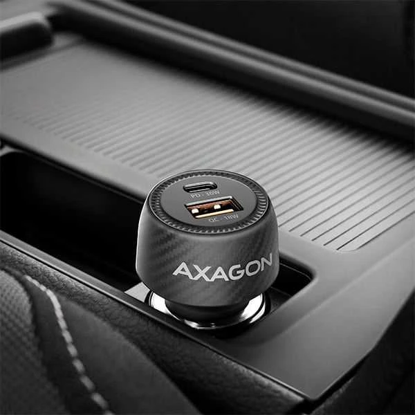 AXAGON automobilinis įkroviklis 48W, USB-A + USB-C, PD3.0/PPS/QC4+/SFC | PWC-PQ48