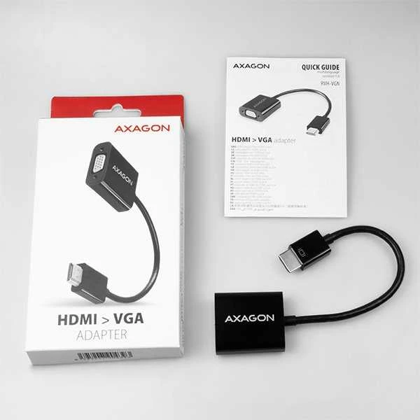 AXAGON RVH-VGN, HDMI -> VGA mažinimas / adapteris, FullHD