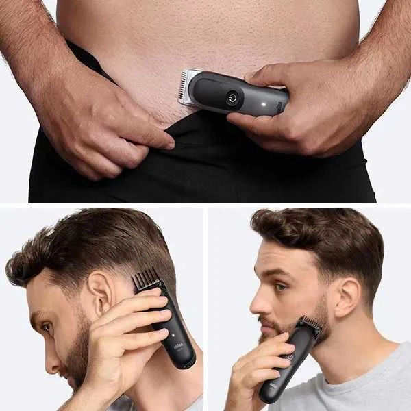 „Braun 7-in-1“ priežiūros rinkinys | „Viskas viename“ rinkinys, 5 serija, AIO5520 | Belaidis | Ilgio pakopų skaičius: 14 | Juodas