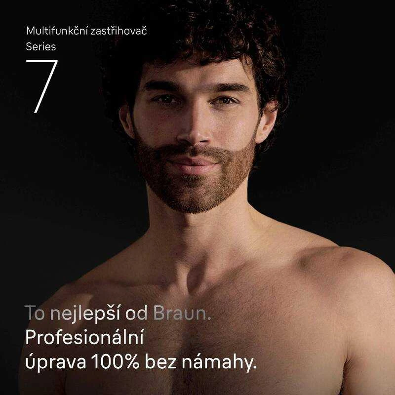 Braun 11in1 priežiūros rinkinys | Viskas viename, 7 serija, AIO7540 | Belaidis | Ilgio pakopų skaičius: 14 | Juodas/Mėlyna