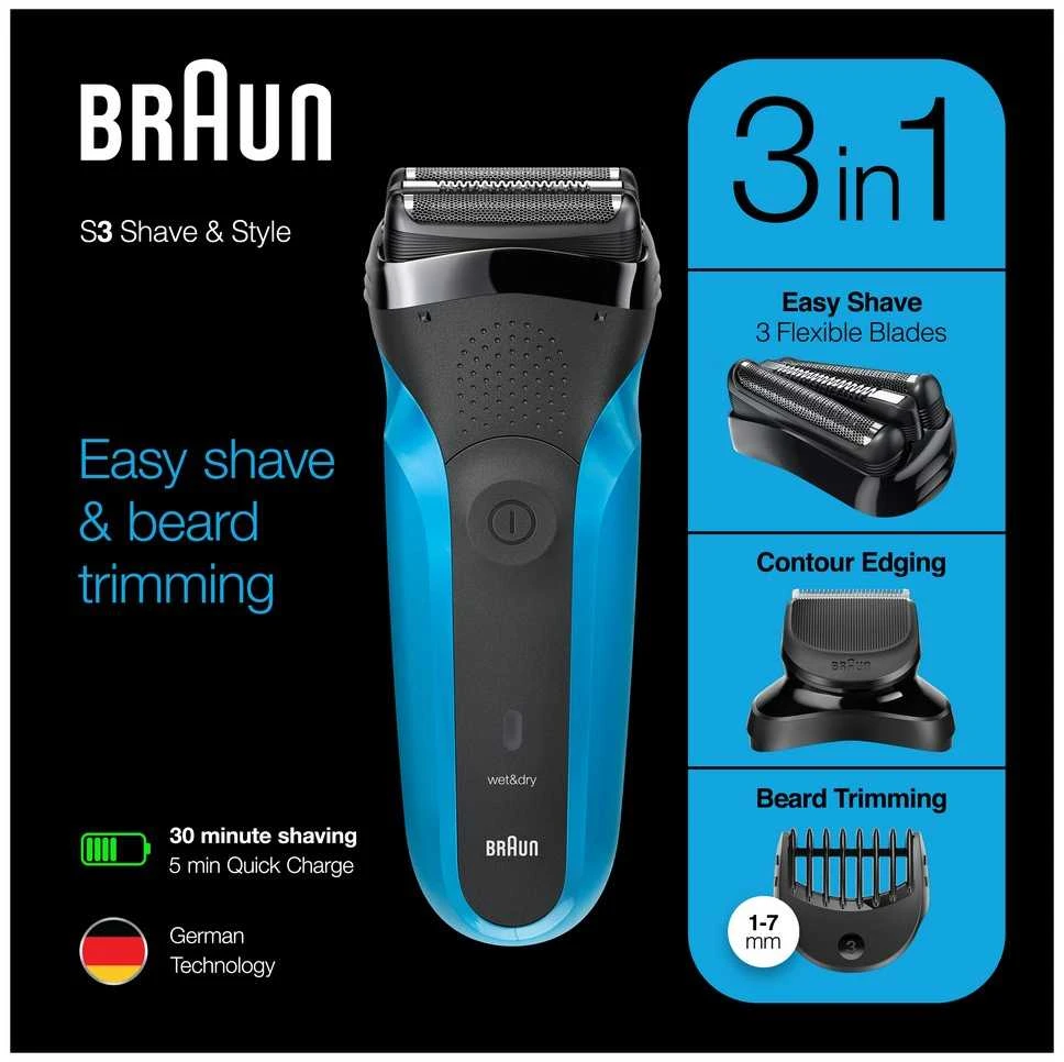 Barzdaskutė Braun 310BT WD, ni-mh, mėlyna/juoda