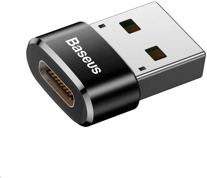 Baseus USB-C – USB-A adapteris 3A – Juodas