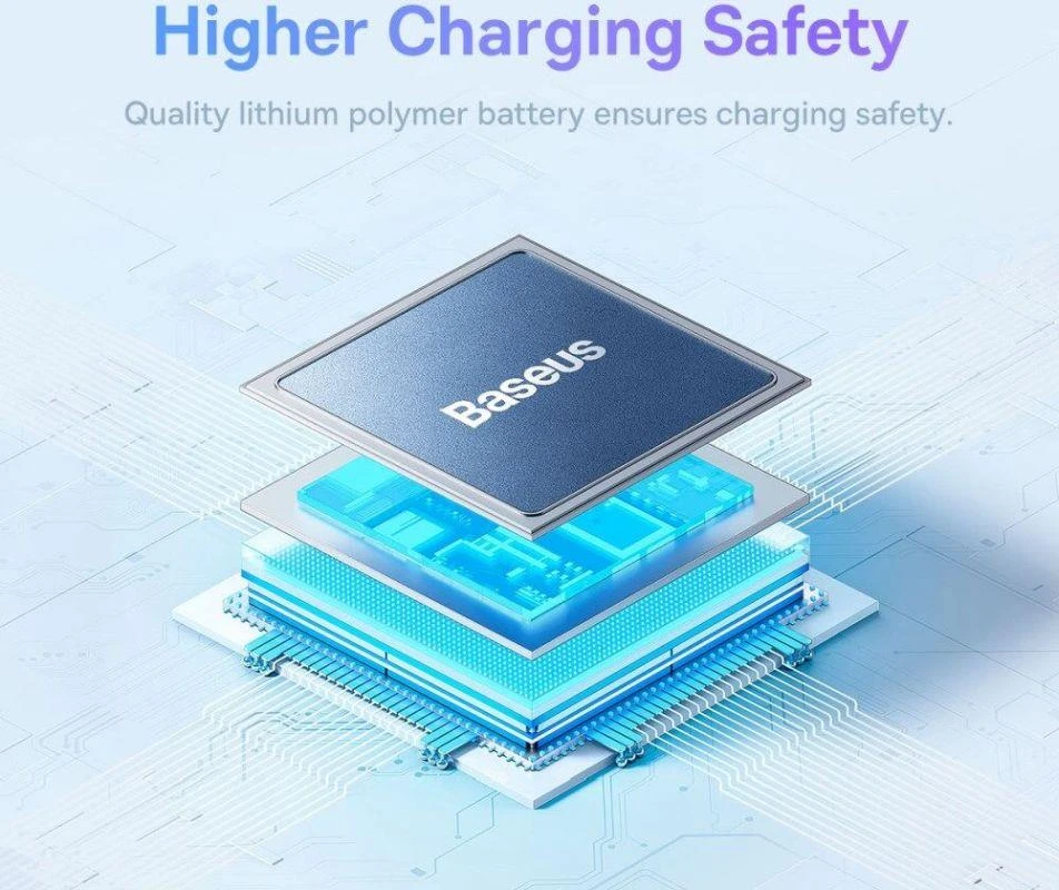 „Baseus Airpow“ greitojo įkrovimo ausinės, 20 W, 30000 mAh, juodas