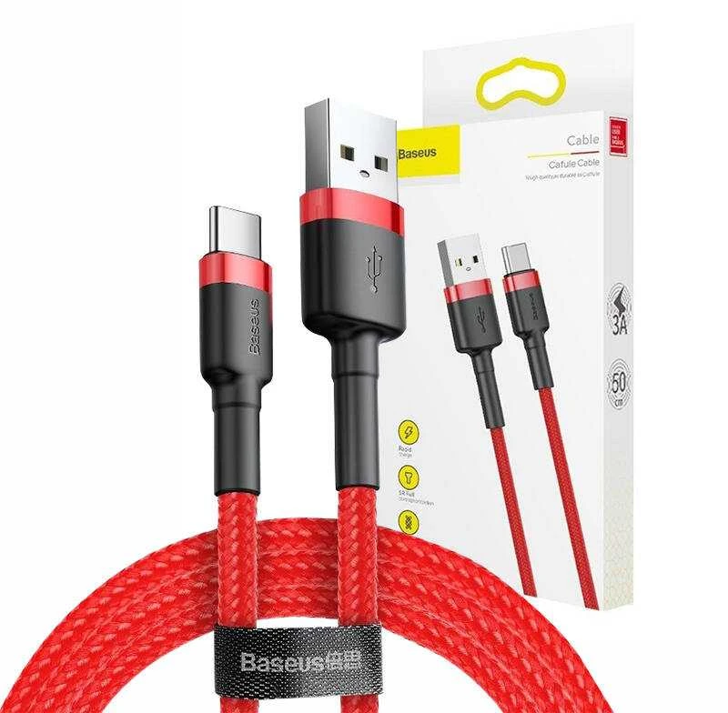 Baseus Cafule kabelis USB-C 2A 2m - Raudonas