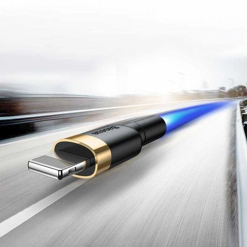 Baseus Cafule Lightning kabelis 2.4A 1m - Auksinis / Juodas
