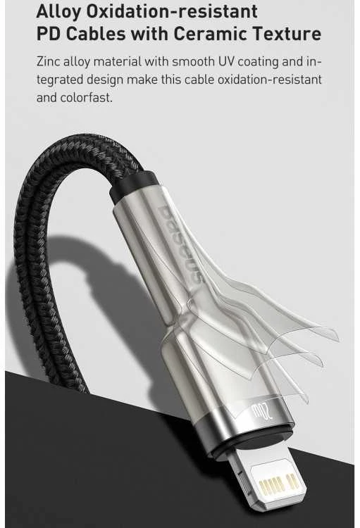 Baseus Cafule USB-C į Lightning kabelis PD 20W 2m - Baltas