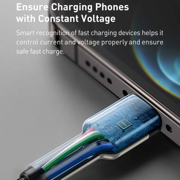 Baseus Cafule USB-C į Lightning kabelis PD 20W 2m - Baltas
