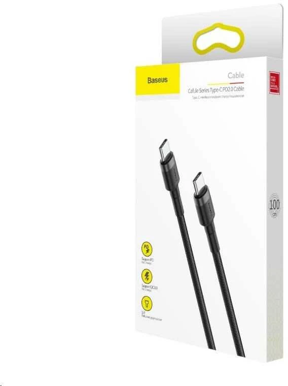 Baseus Cafule kabelis USB-C PD 2.0 QC 3.0 60W 2m - Pilka / Juoda