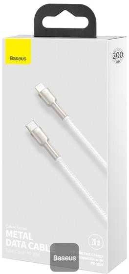 Baseus Cafule USB-C į Lightning kabelis PD 20W 2m - Baltas