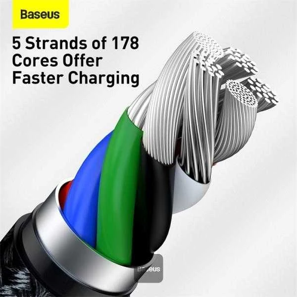 Baseus Cafule USB-C į Lightning kabelis 20W 2m - Juodas