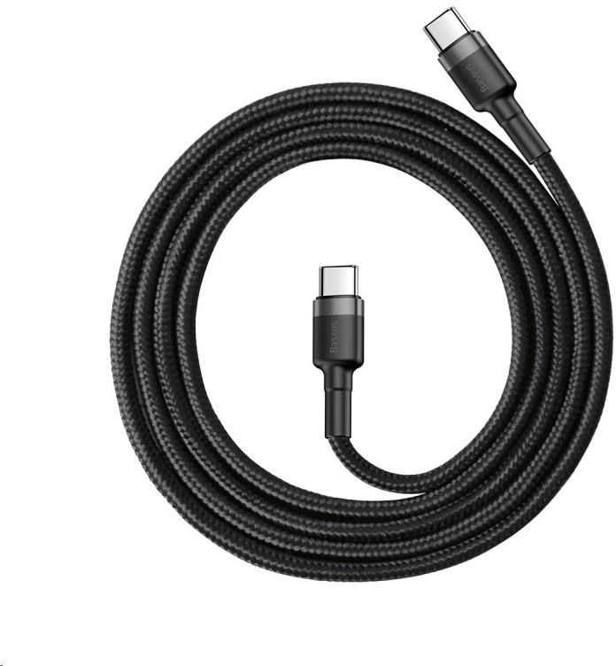 Baseus Cafule kabelis USB-C PD 2.0 QC 3.0 60W 2m - Pilka / Juoda