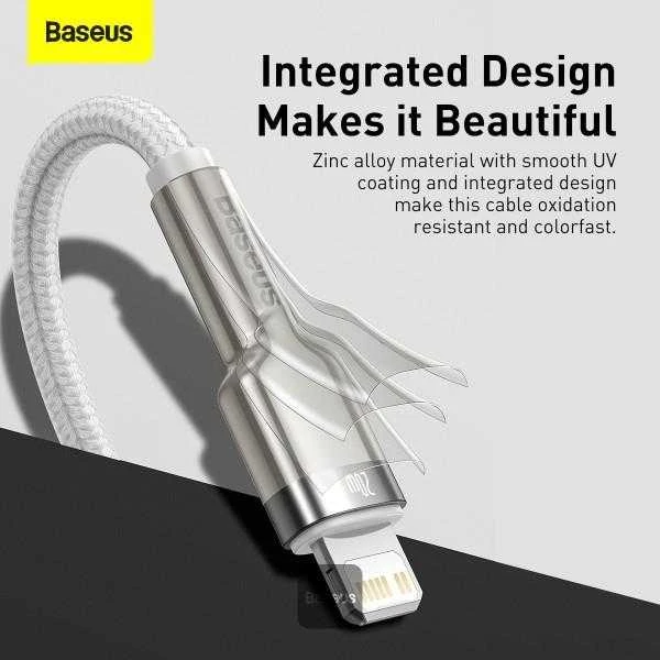 Baseus Cafule USB-C į Lightning kabelis PD 20W 1m - Baltas