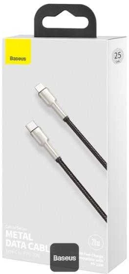 Baseus Cafule USB-C į Lightning kabelis PD 20W 1m - Juodas