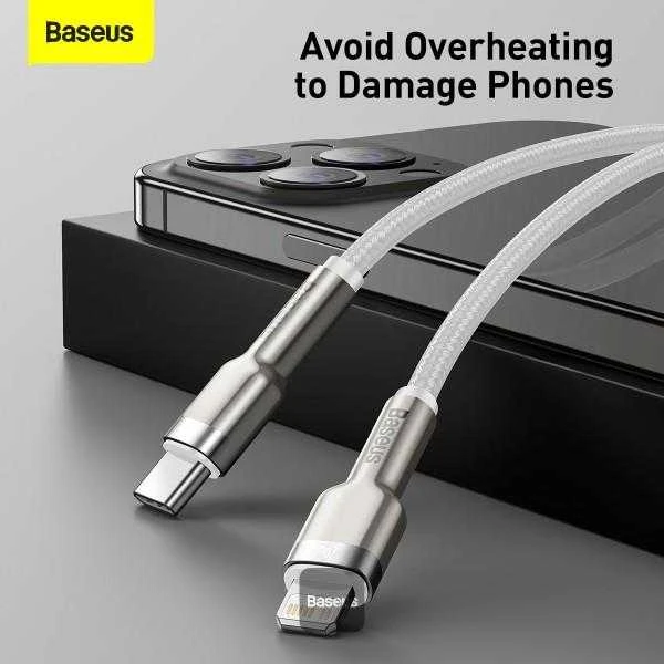 Baseus Cafule USB-C į Lightning kabelis PD 20W 1m - Baltas