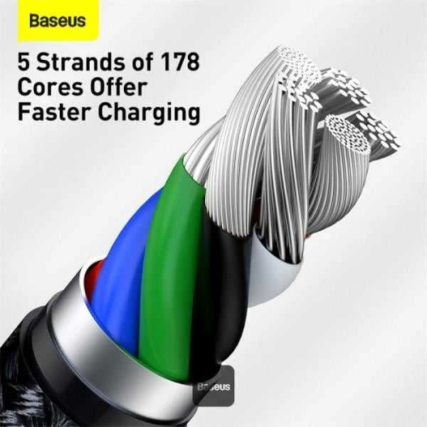 Baseus Cafule USB-C į Lightning kabelis PD 20W 1m - Juodas