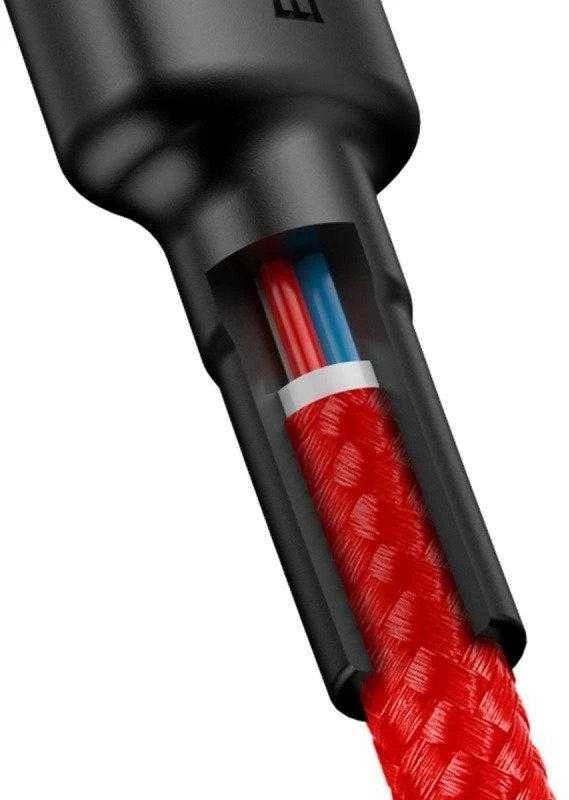 Baseus Cafule kabelis USB-C PD 2.0 QC 3.0 60W 1m - Raudonas