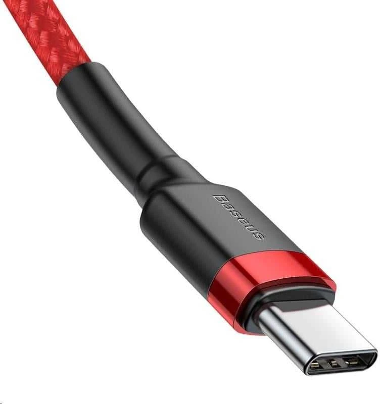 Baseus Cafule kabelis USB-C PD 2.0 QC 3.0 60W 1m - Raudonas