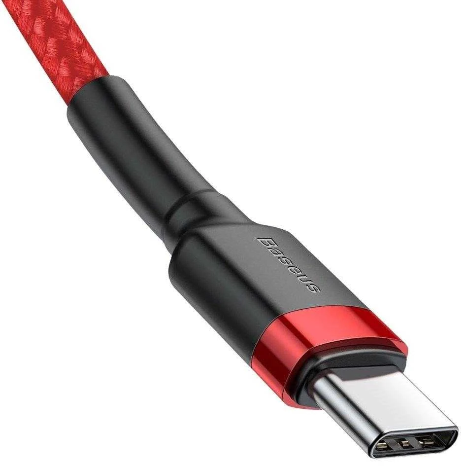 Dėklas Baseus Cafule kabelis USB-C PD 2.0 QC 3.0 60W 2m - Raudonas