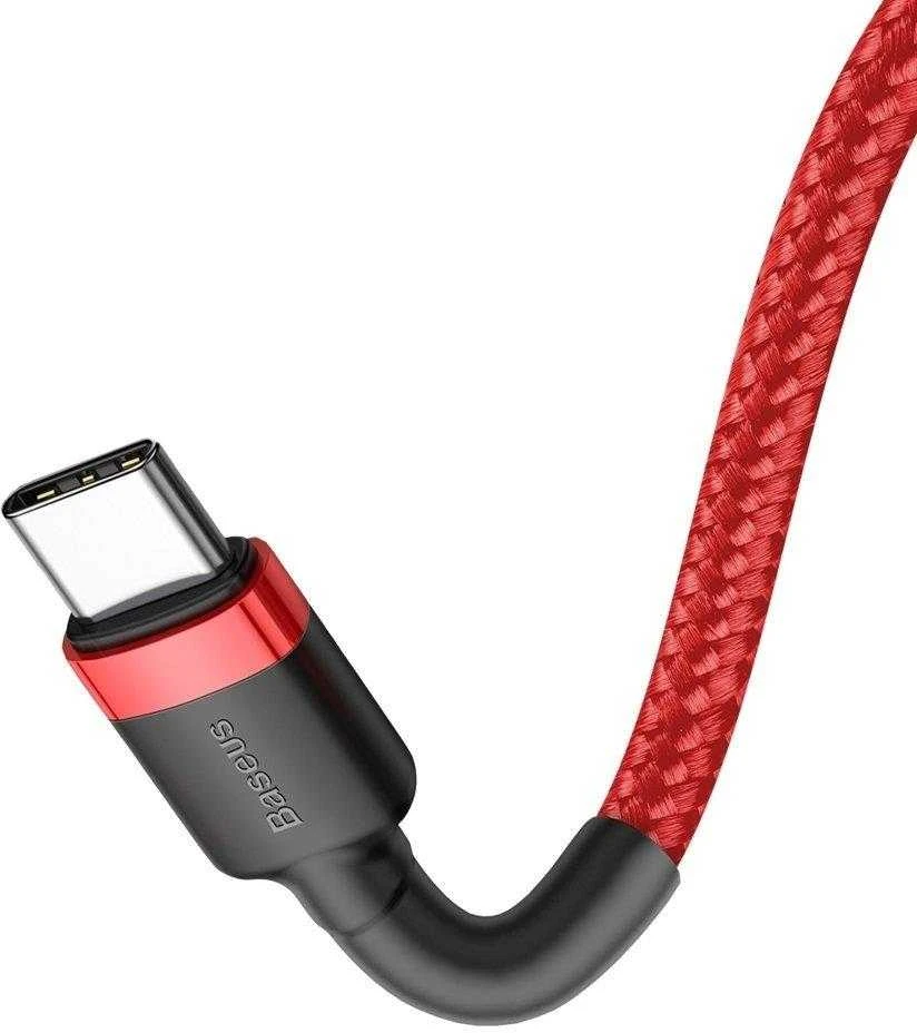 Dėklas Baseus Cafule kabelis USB-C PD 2.0 QC 3.0 60W 2m - Raudonas