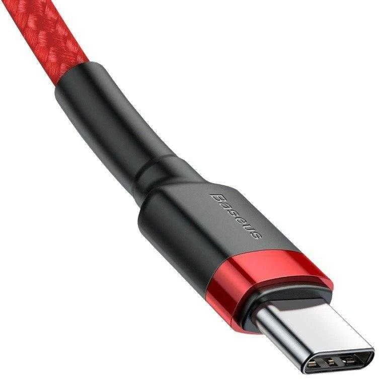 Baseus Cafule kabelis USB-C PD 2.0 QC 3.0 60W 1m - Raudonas