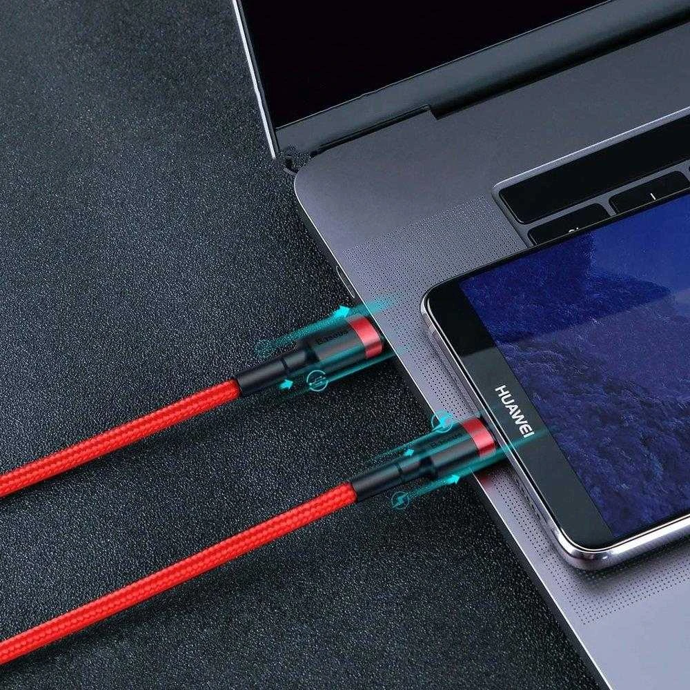 Dėklas Baseus Cafule kabelis USB-C PD 2.0 QC 3.0 60W 2m - Raudonas