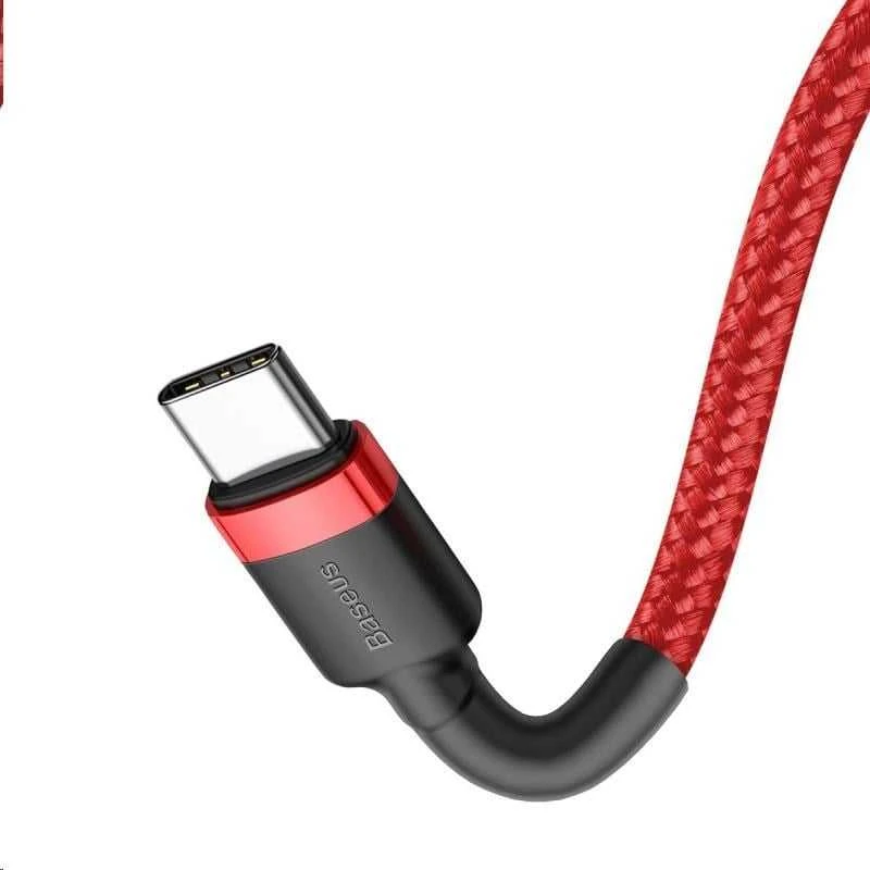 Baseus Cafule kabelis USB-C PD 2.0 QC 3.0 60W 1m - Raudonas