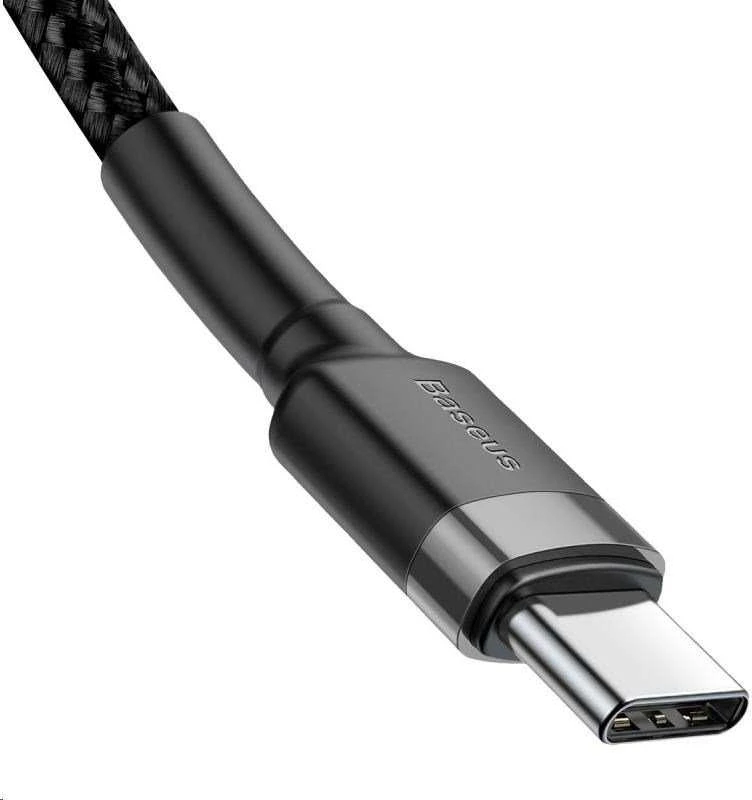 Baseus Cafule kabelis USB-C PD 2.0 QC 3.0 60W 1m - Juodas / Pilkas