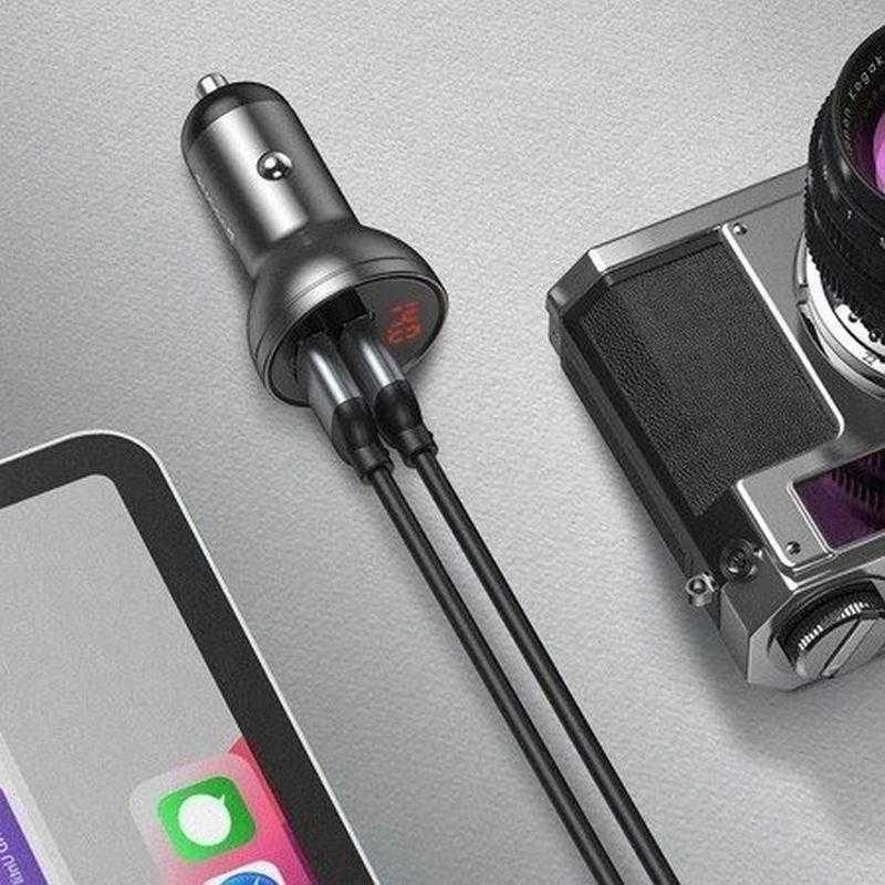 Baseus Automobilinis įkroviklis 2xUSB 4.8A 24 W - Sidabrinis