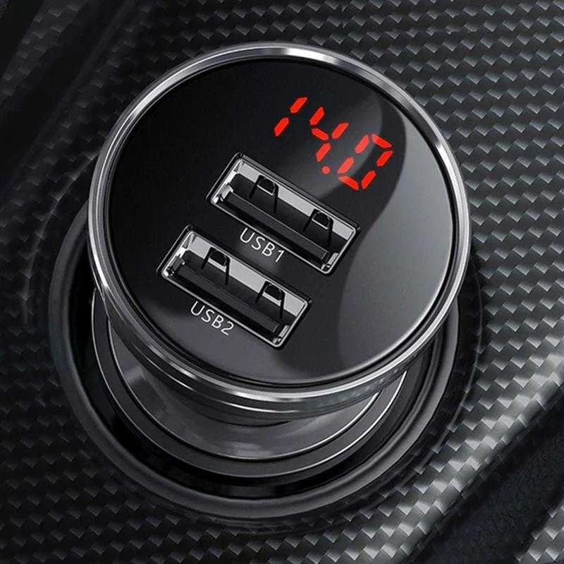 Baseus Automobilinis įkroviklis 2xUSB 4.8A 24 W - Sidabrinis