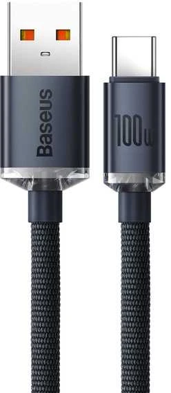 Baseus Crystal USB-C - USB-C laidas 100W 1.2m - Juodas