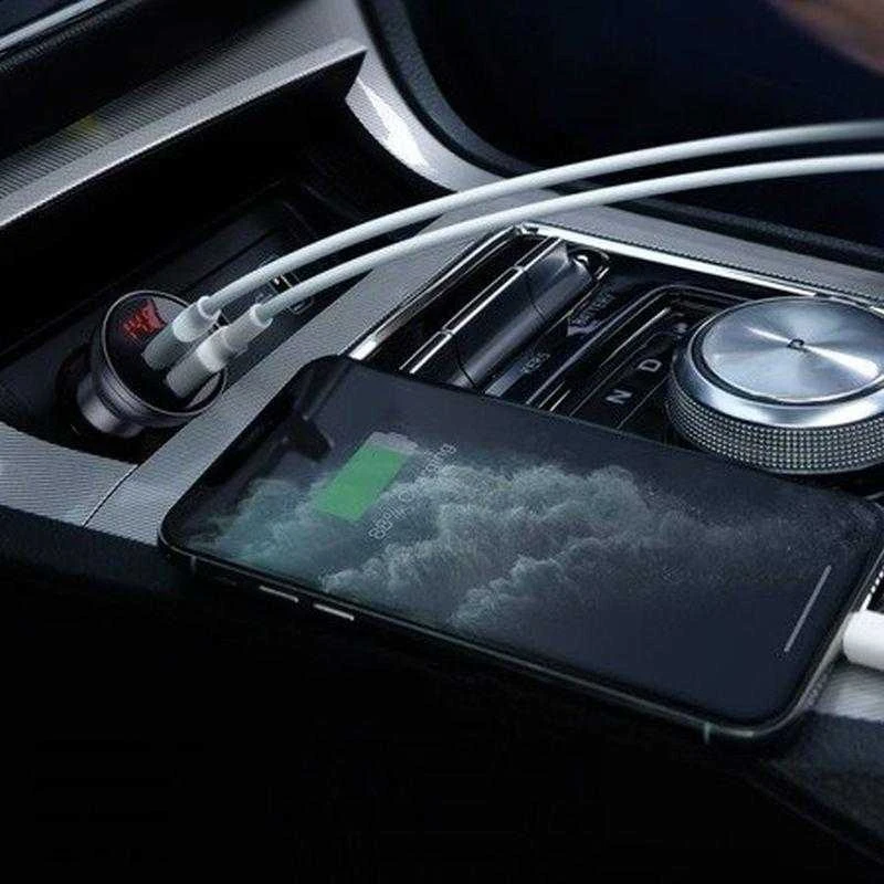 Baseus 2xUSB 4.8A automobilinis įkroviklis 24W - Pilkas