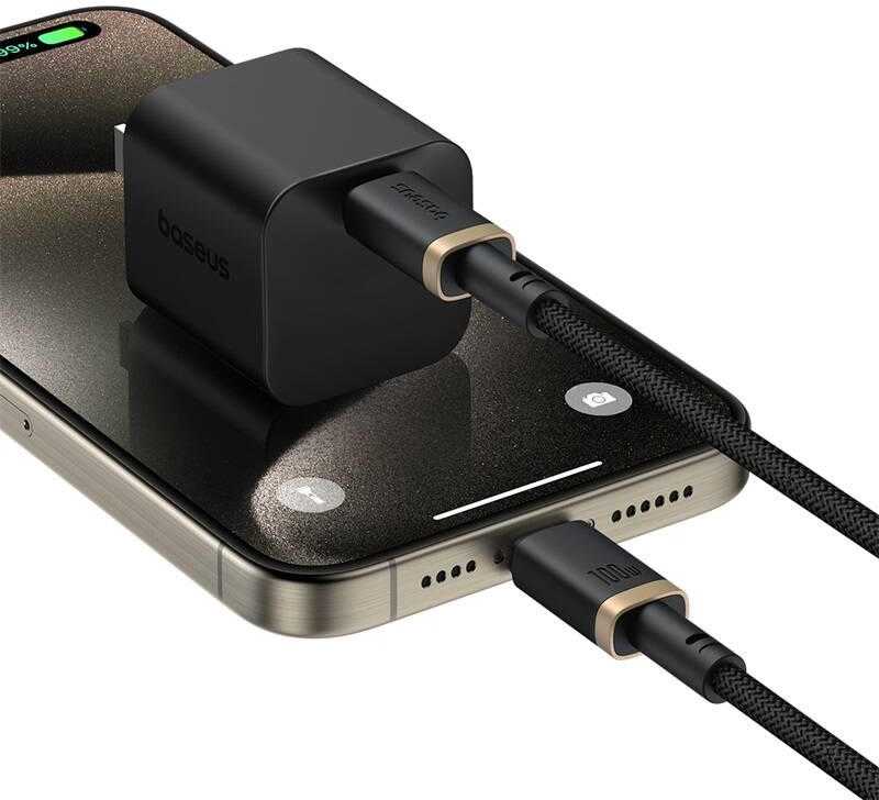 Baseus Dura Type C iki Type C 100 W greito įkrovimo laidas 2 m Juodas, Gold