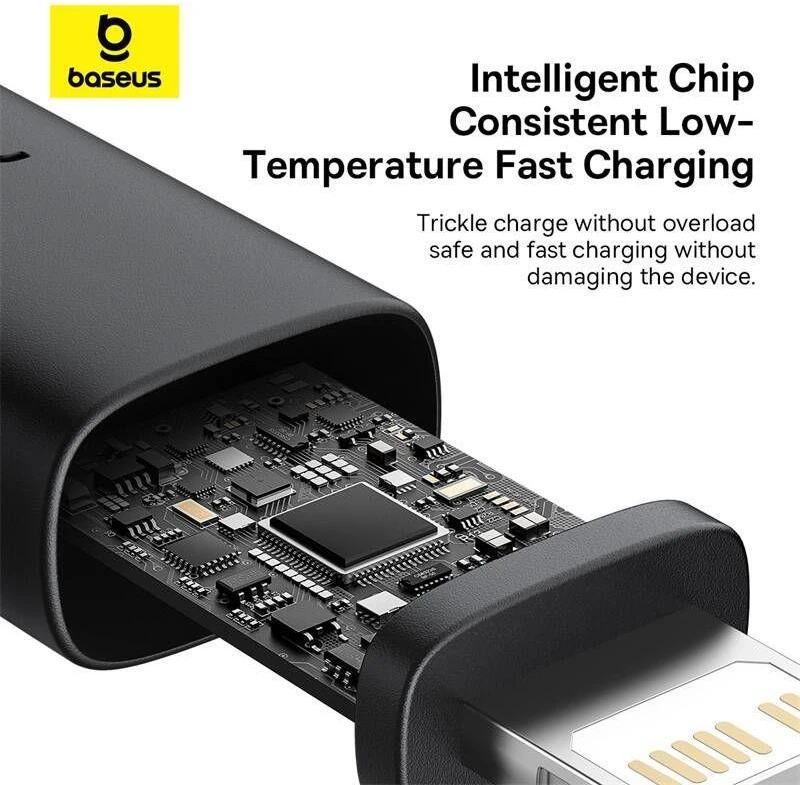 Baseus Dura Type C fast charging cable for iP 20 W 1 m Juodas, Raudona